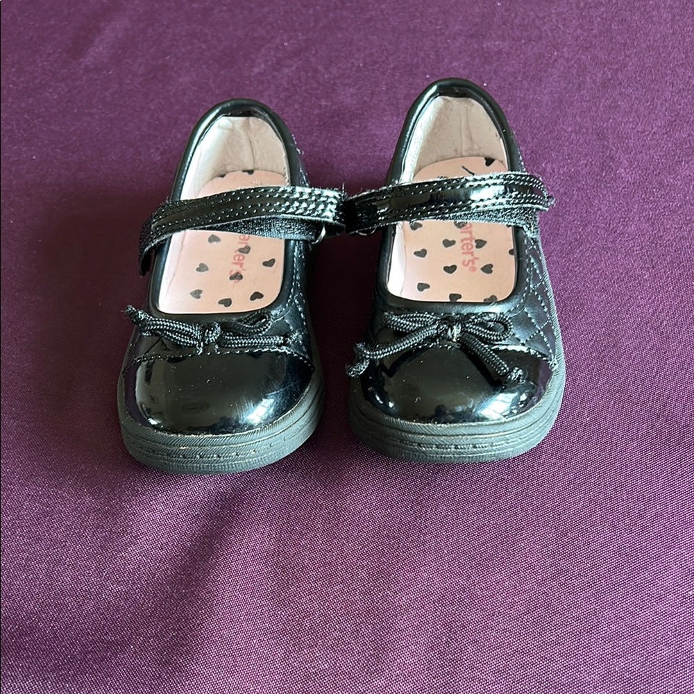 Carter's Girl's Black 7T Aggie Ballet Flat